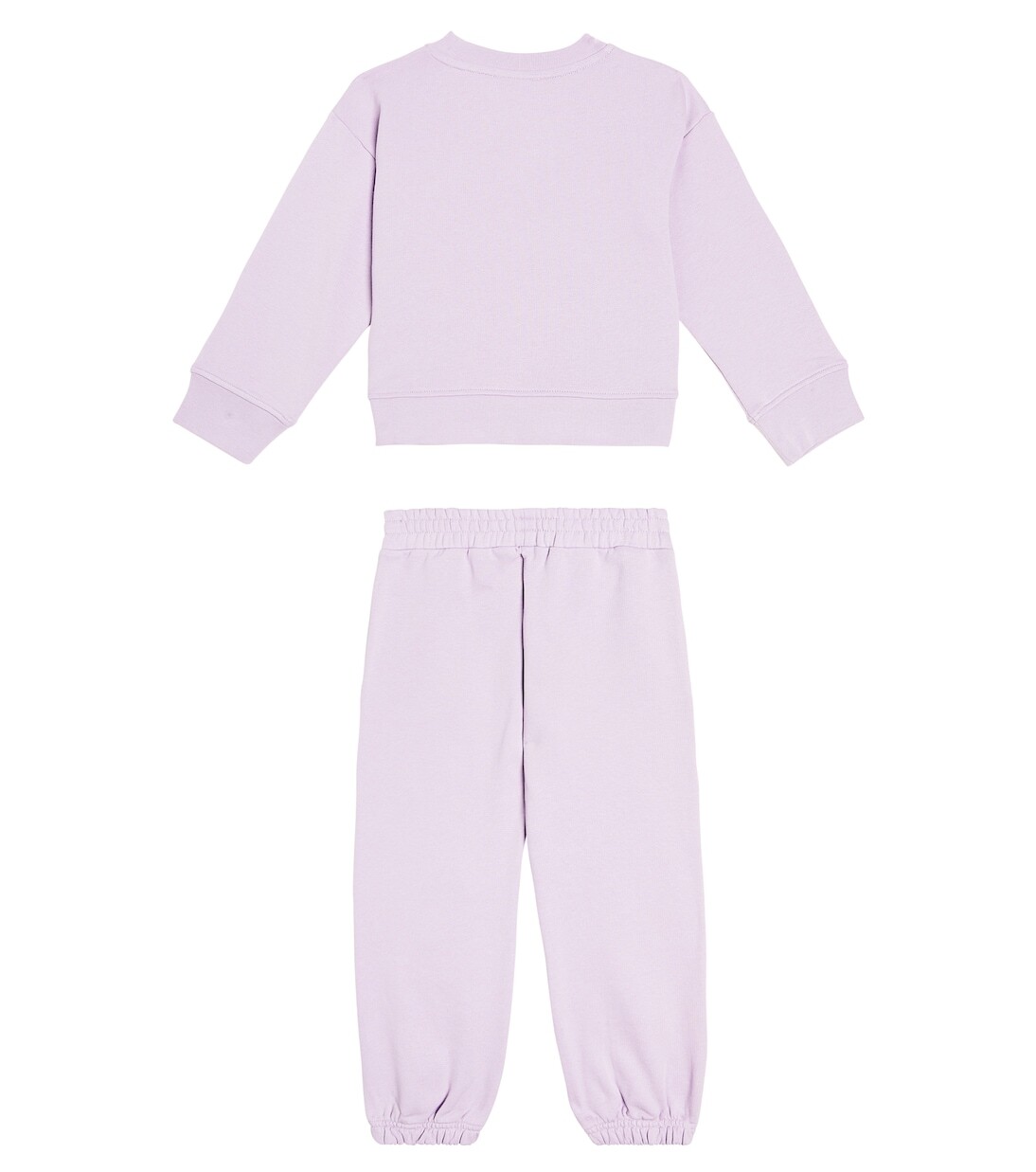 Комплект из хлопково-флисовой толстовки и шорт с принтом Stella Mccartney, сиреневый — фото 4