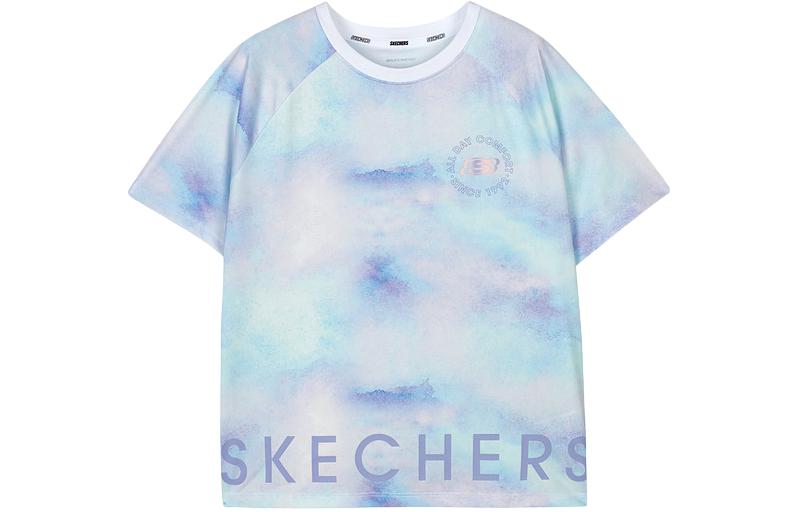 

Футболка сине-фиолетовый градиент детская Skechers