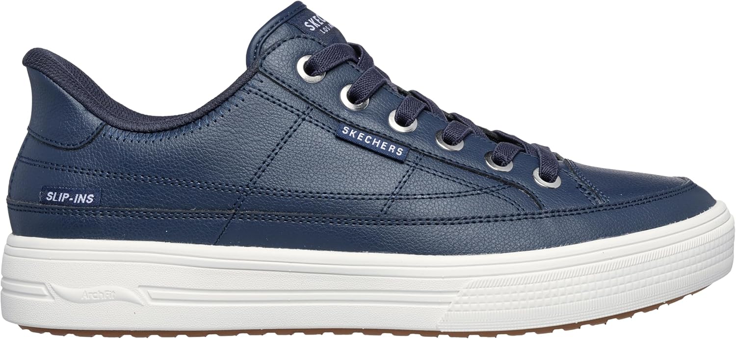 Мужские кроссовки Skechers Arch Fit Arcade - удобные слипоны без застежек, темно-синий — фото 2
