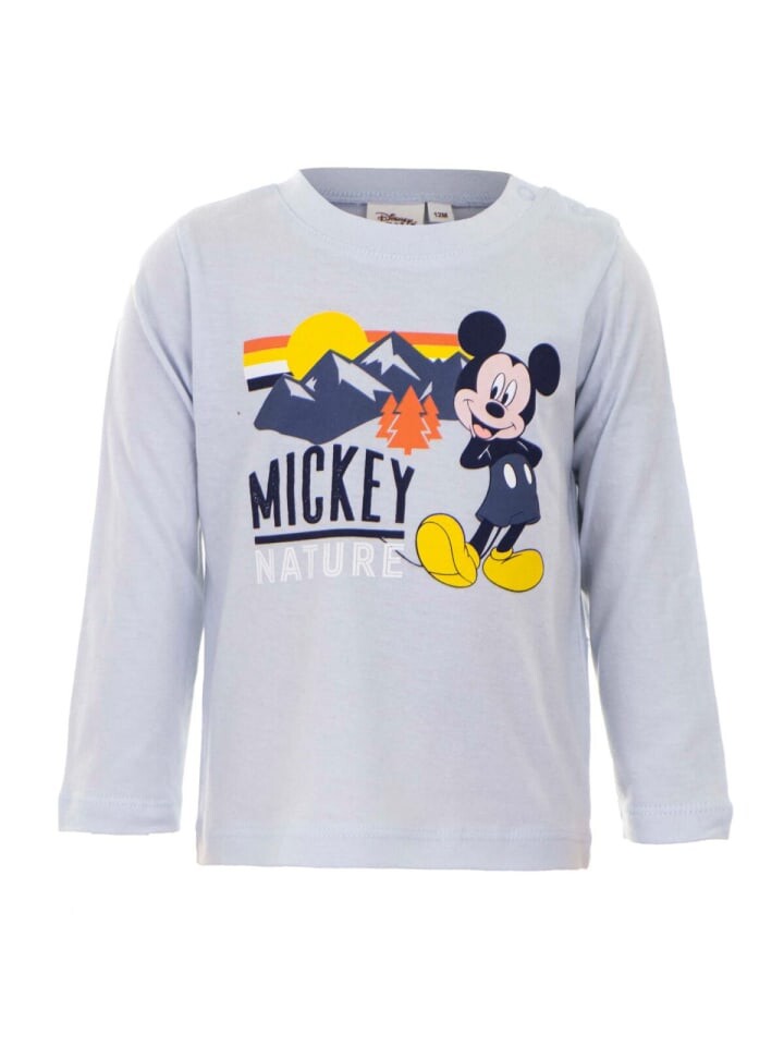 Пуловер с капюшоном COFI 1453 Mickey Mouse Baby Longsleeve 100% Bio Baumwolle niedliches Design, бежевый — фото 3
