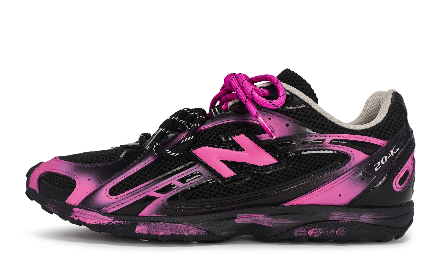 

New Balance 204L REGO Hot Dog, Neon Hot Girl Low top Casual Shoes Unisex Black Rose Red