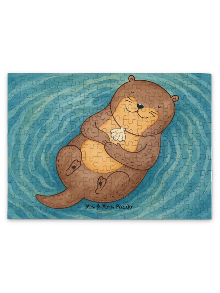 

Mr. & Mrs. Panda Дизайн панциря выдры в виде головоломки, без надписей, белым цветом