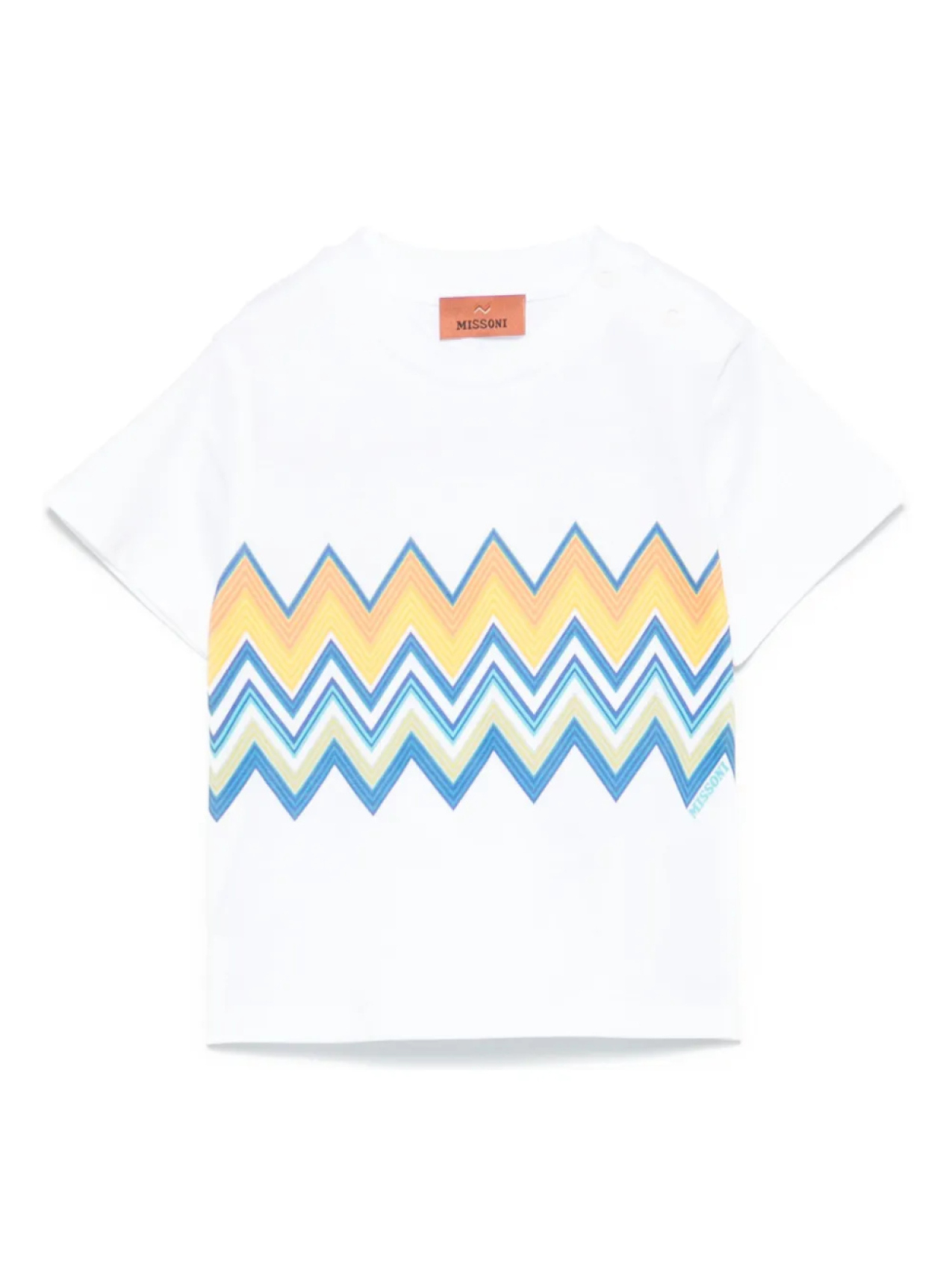 

Футболка Missoni Kids с зигзагообразным принтом, белый