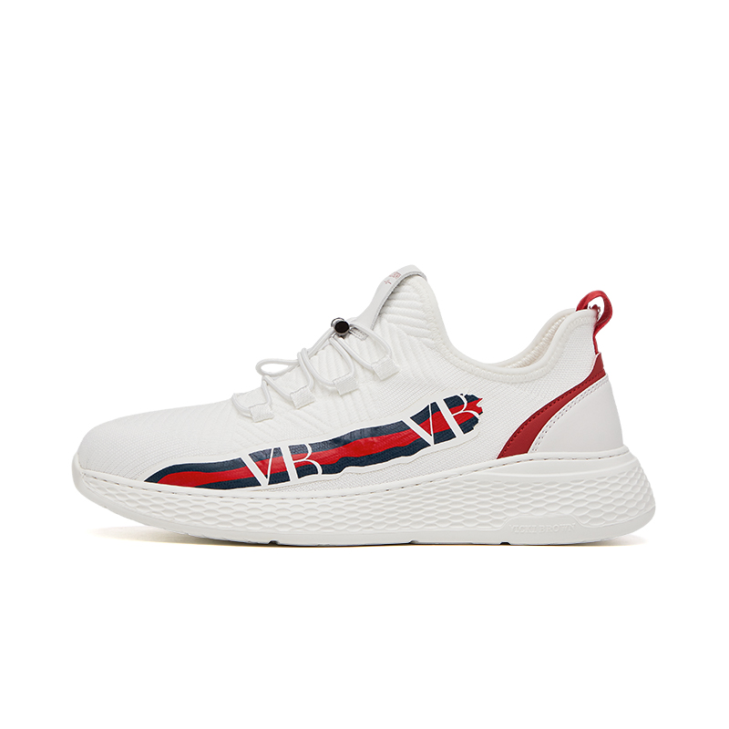 

Низкие повседневные кроссовки мужские бело-красные VICKI BROWN