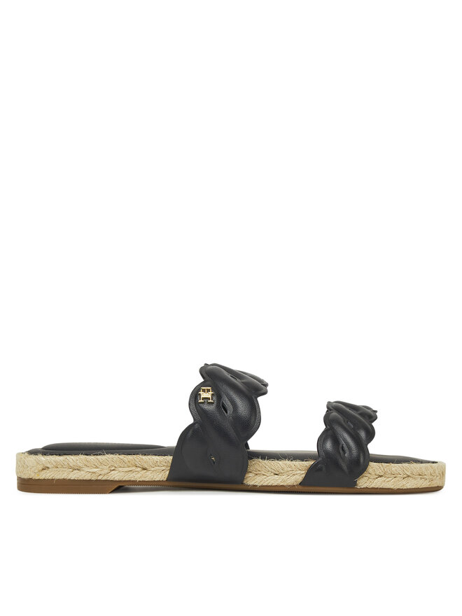 Эспадрильи Leather Rope Espadrille Mule FW0FW08503 Tommy Hilfiger, черный