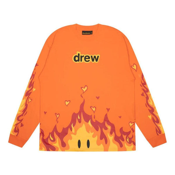 

Футболка fire long sleeve t-shirt 'orange' Drew House, оранжевый