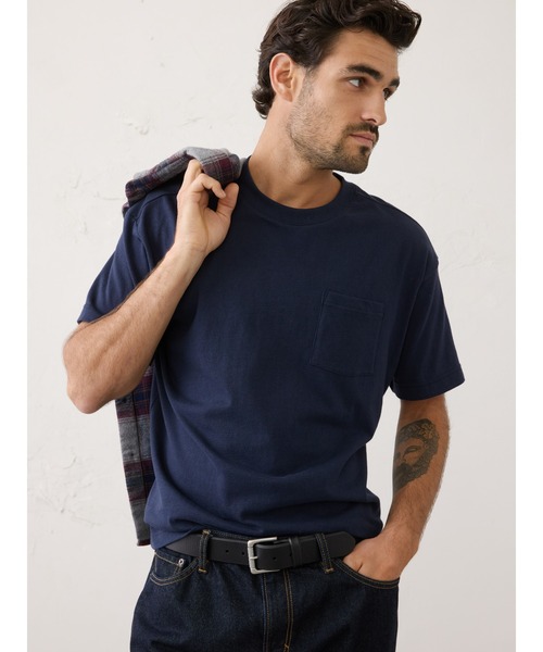 

BANANA REPUBLIC FACTORY STORE Футболка с коротким рукавом свободного кроя, BANANA REPUBLIC, темно-синий