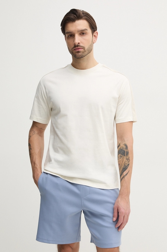 

Хлопковая футболка Calvin Klein Jeans, бежевый