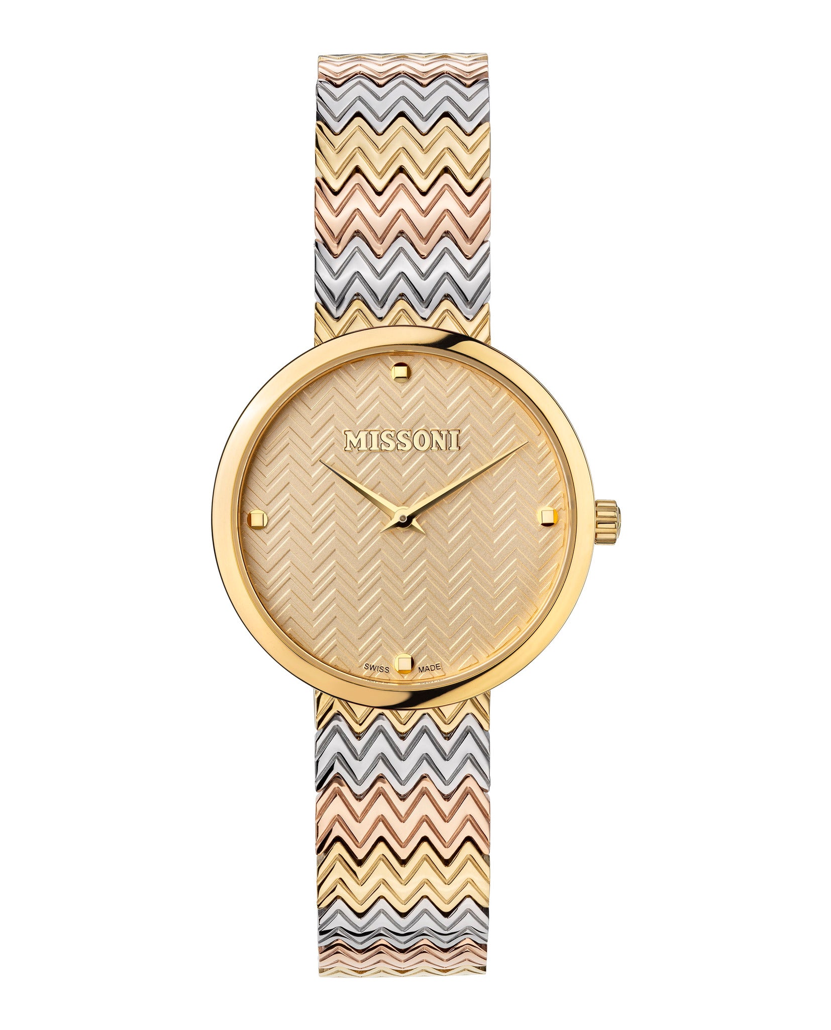 

Часы Missoni M1, мультиколор/золотой/золотой