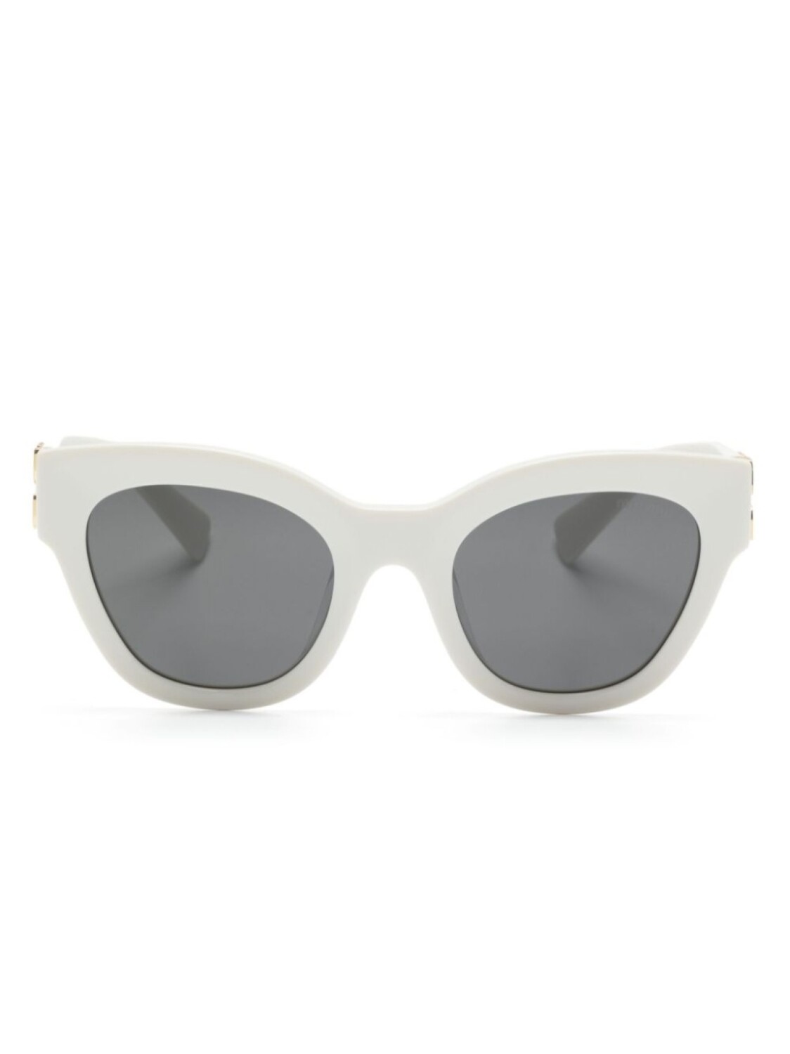 

Miu Miu Eyewear солнцезащитные очки в оправе 'кошачий глаз' с логотипом, белый