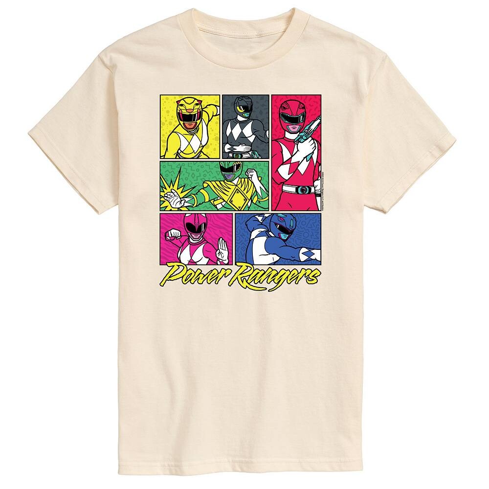 

Мужская футболка с рисунком Power Rangers Grid Licensed Character, бежевый