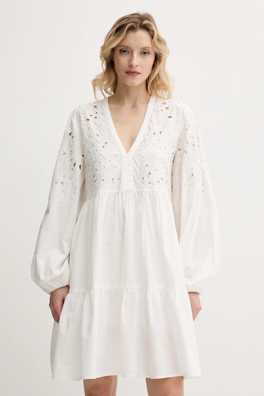 

Хлопковое платье Pinko, белый