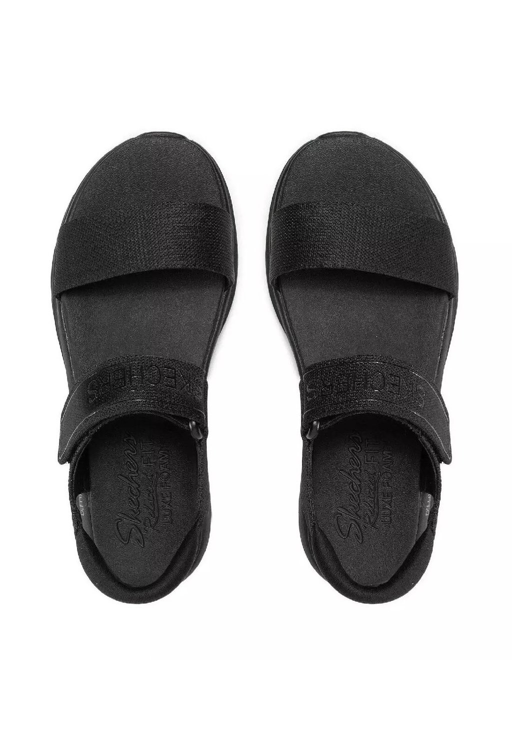 Босоножки на танкетке Sandali con plateau Skechers, черный — фото 2