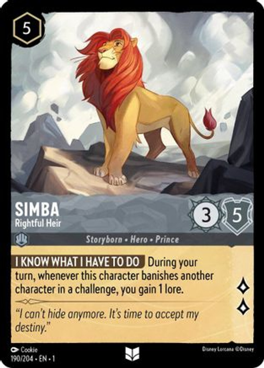 

Карточная игра Simba - Rightful Heir (190/204) - The First Chapter