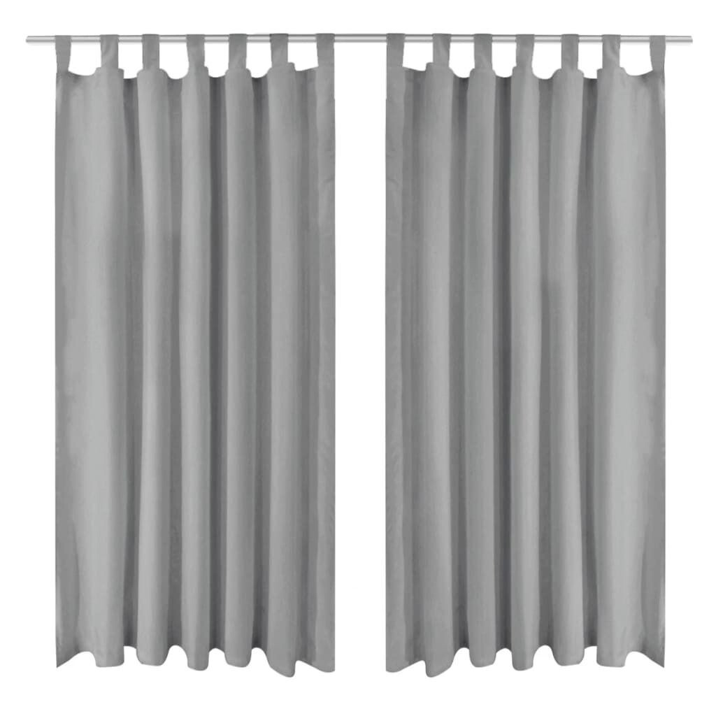 

Шторы из микросатина 2 шт. на петлях 140х225 см фиолетовые DKD HOME DECOR, серый