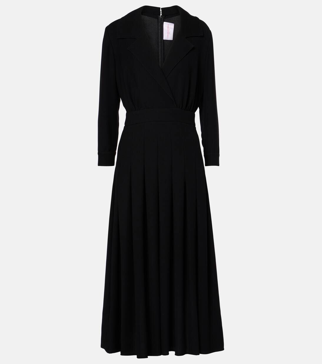 

Платье макси с плиссировкой Carolina Herrera, черный