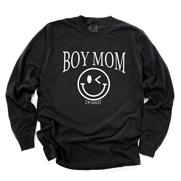 

Футболка с принтом SWSmiley boy mom outline Simply Sage Market, Black, Черный, Футболка с принтом SWSmiley boy mom outline Simply Sage Market, Black