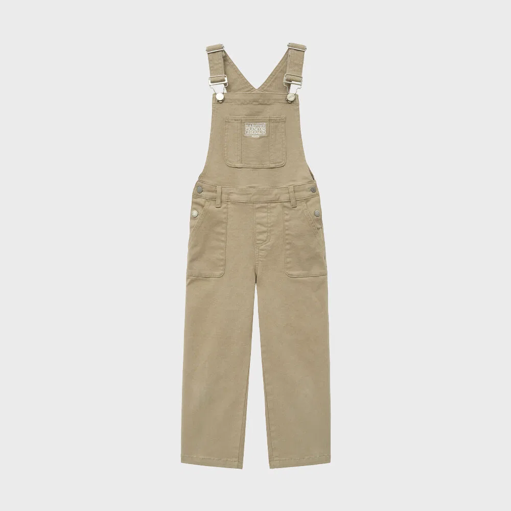 Детский хлопковый комбинезон Enfant бежевый от Marithé Kids — фото 2