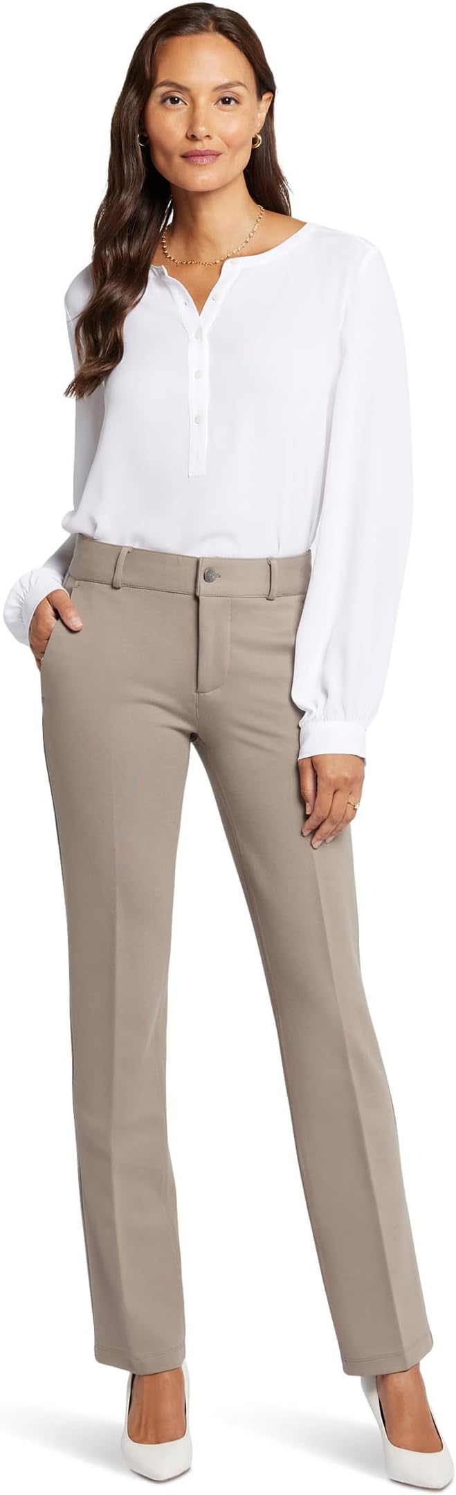 

Брюки NYDJ Classic Trouser Pants, цвет Saddlewood