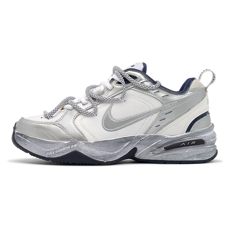 

Кроссовки Nike Air Monarch 4 Chunky Sneakers Unisex Low-top Silver, белый/серебряный