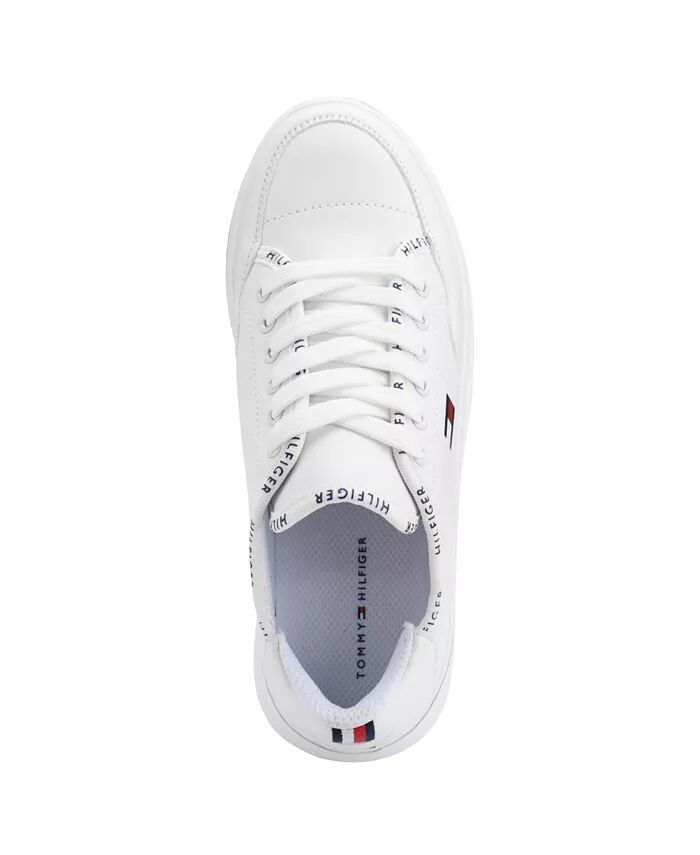 Женские легкие кроссовки Grazie на шнуровке Tommy Hilfiger, белый — фото 4