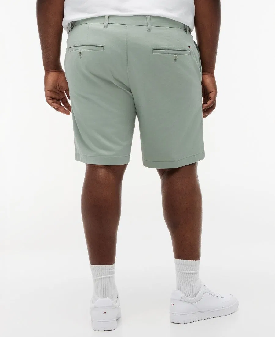 Мужские шорты Big Denton Essential Twill длиной 9,5 дюймов Tommy Hilfiger, Minty Gray — фото 4