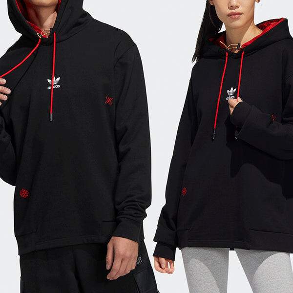 Толстовка adidas originals Unisex Logo Printing Black, черный — фото 4