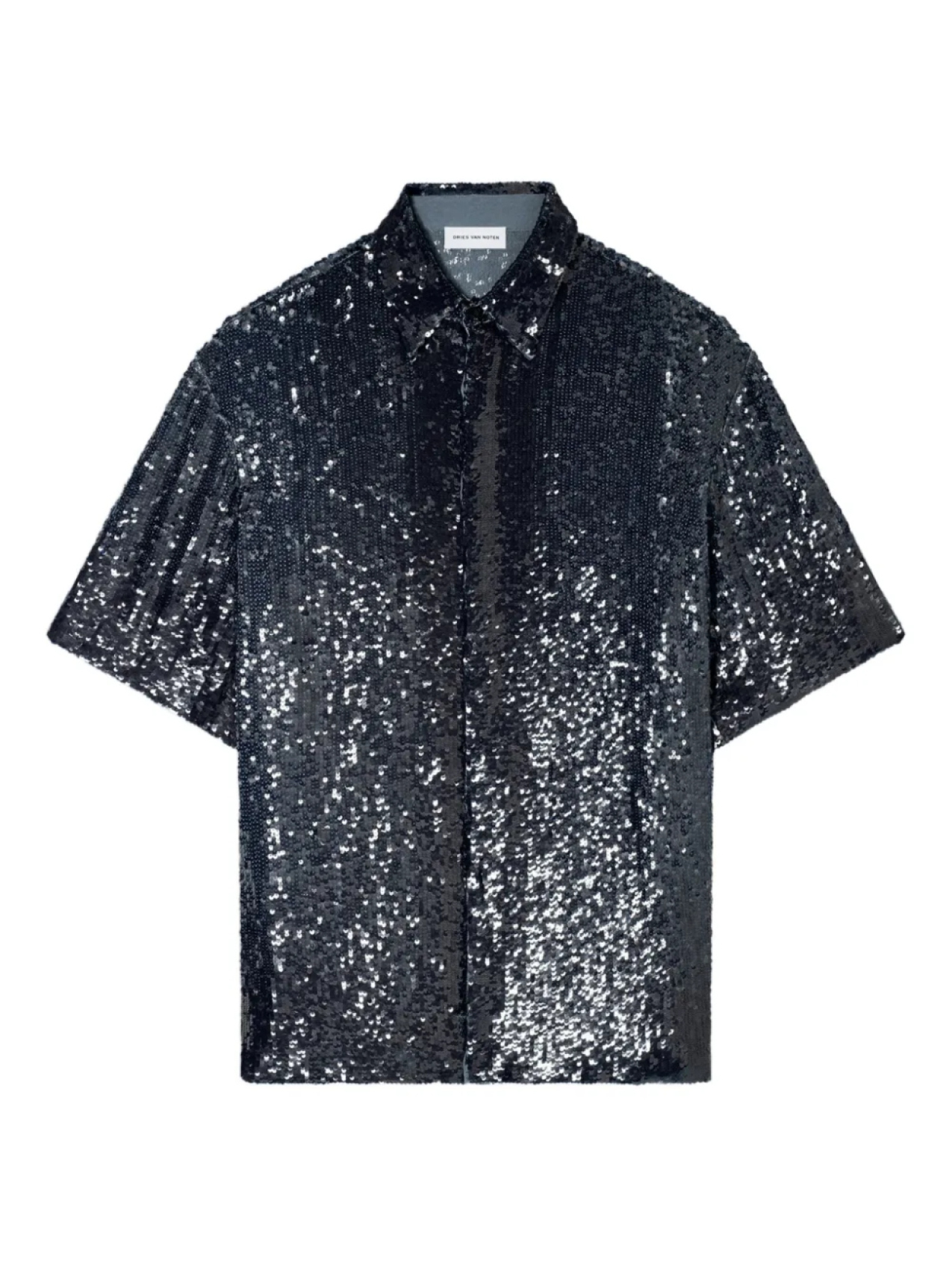 

DRIES VAN NOTEN рубашка с пайетками, синий