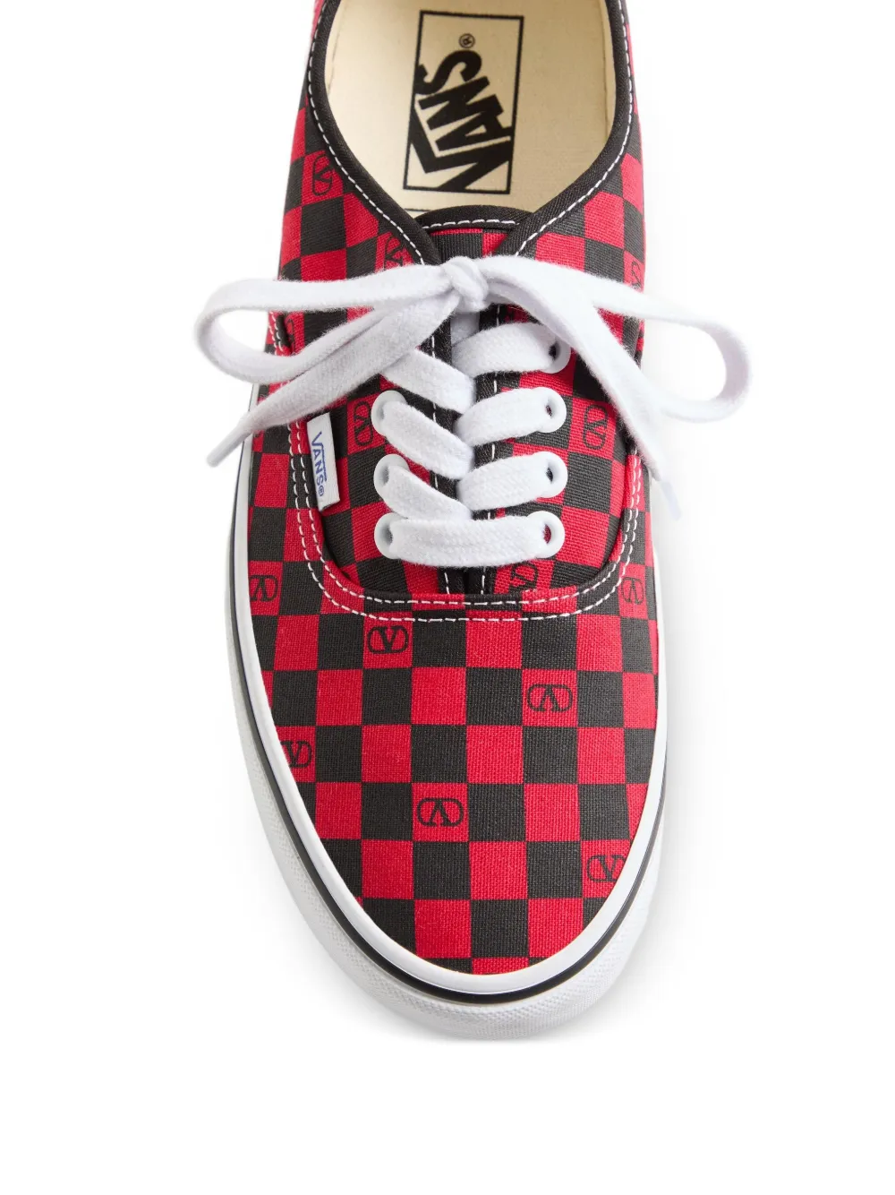 Кеды с логотипом VLogo Checkerboard из коллаборации с Vans VALENTINO GARAVANI, красный — фото 4