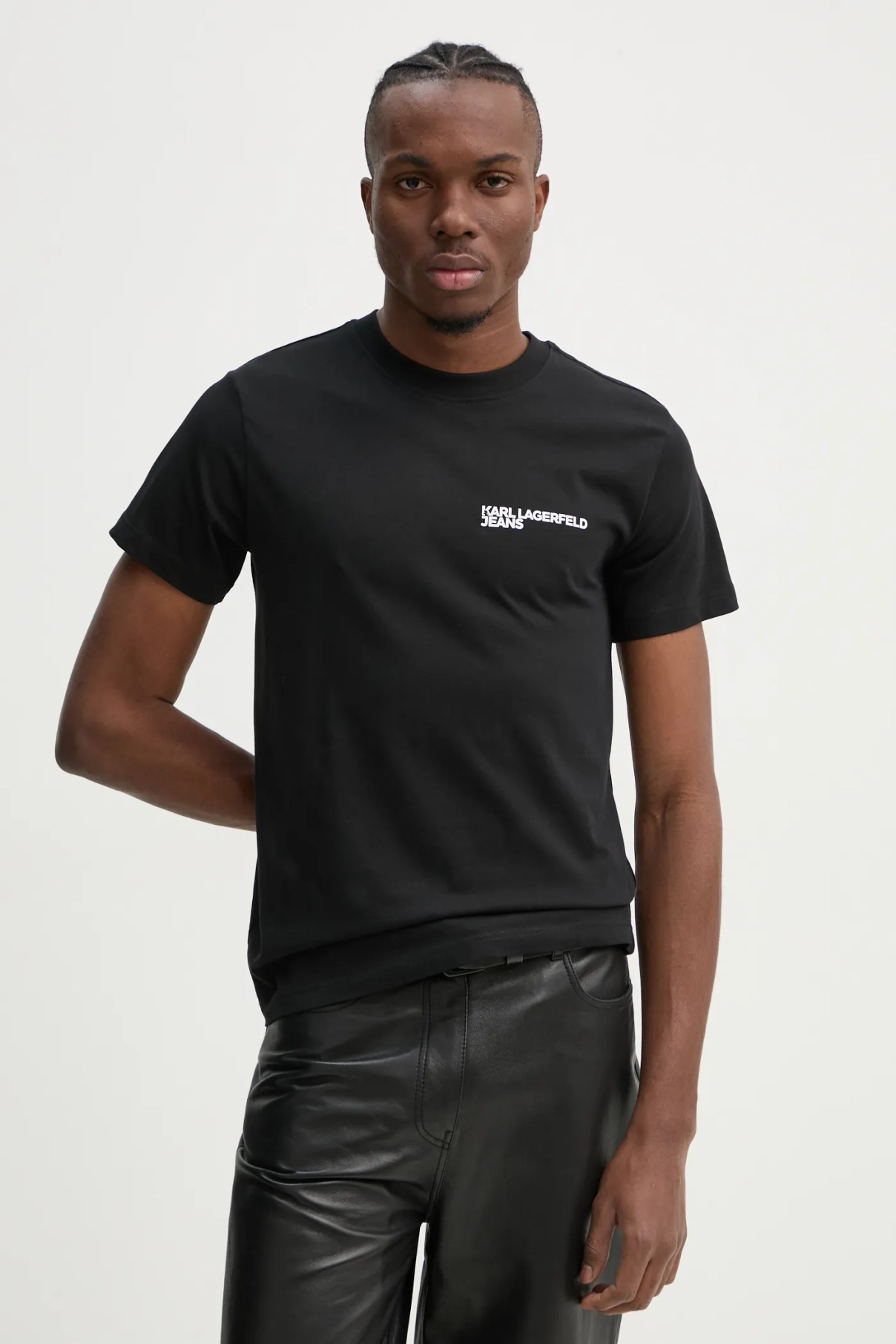 

Хлопковая футболка Karl Lagerfeld Jeans, черный
