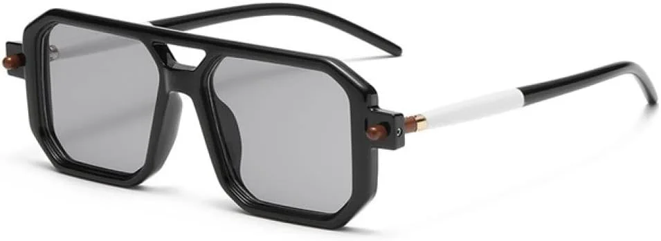 

Модные солнцезащитные очки для мужчин и женщин, трендовые, роскошные, в стиле панк, винтажные, с прозрачными линзами, защита от УФ-излучения UV400 DSXLY, C22