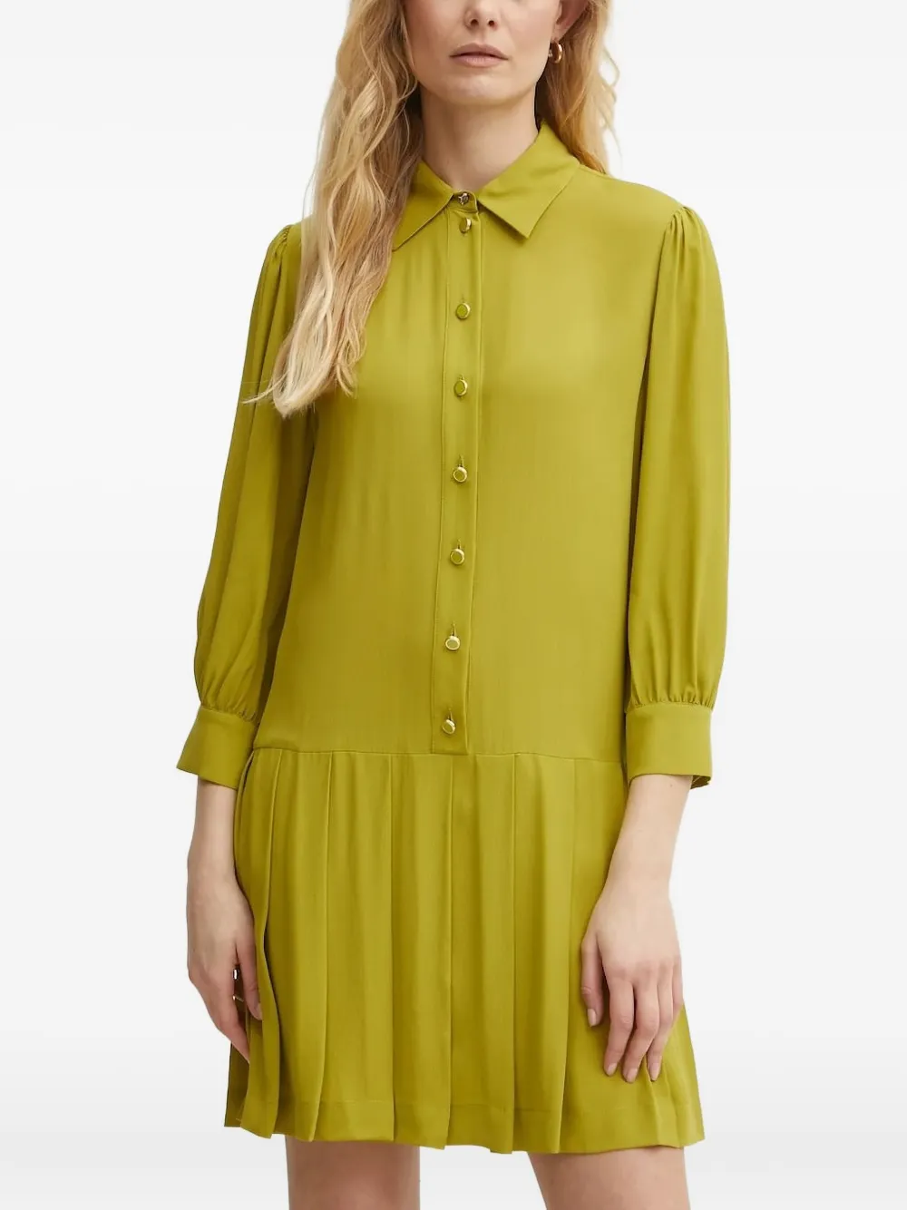 

Платье-рубашка длины мини со складками на подоле Liu Jo, зеленый