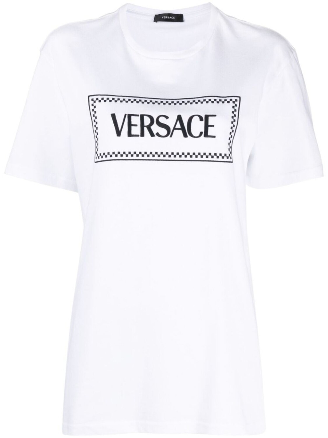 

Versace футболка с вышитым логотипом, белый