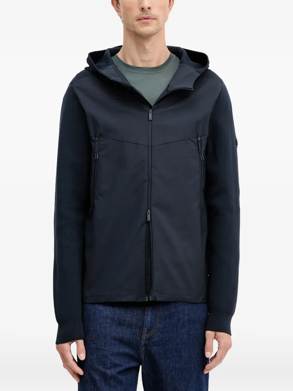 

Куртка на молнии с капюшоном Boss, синий