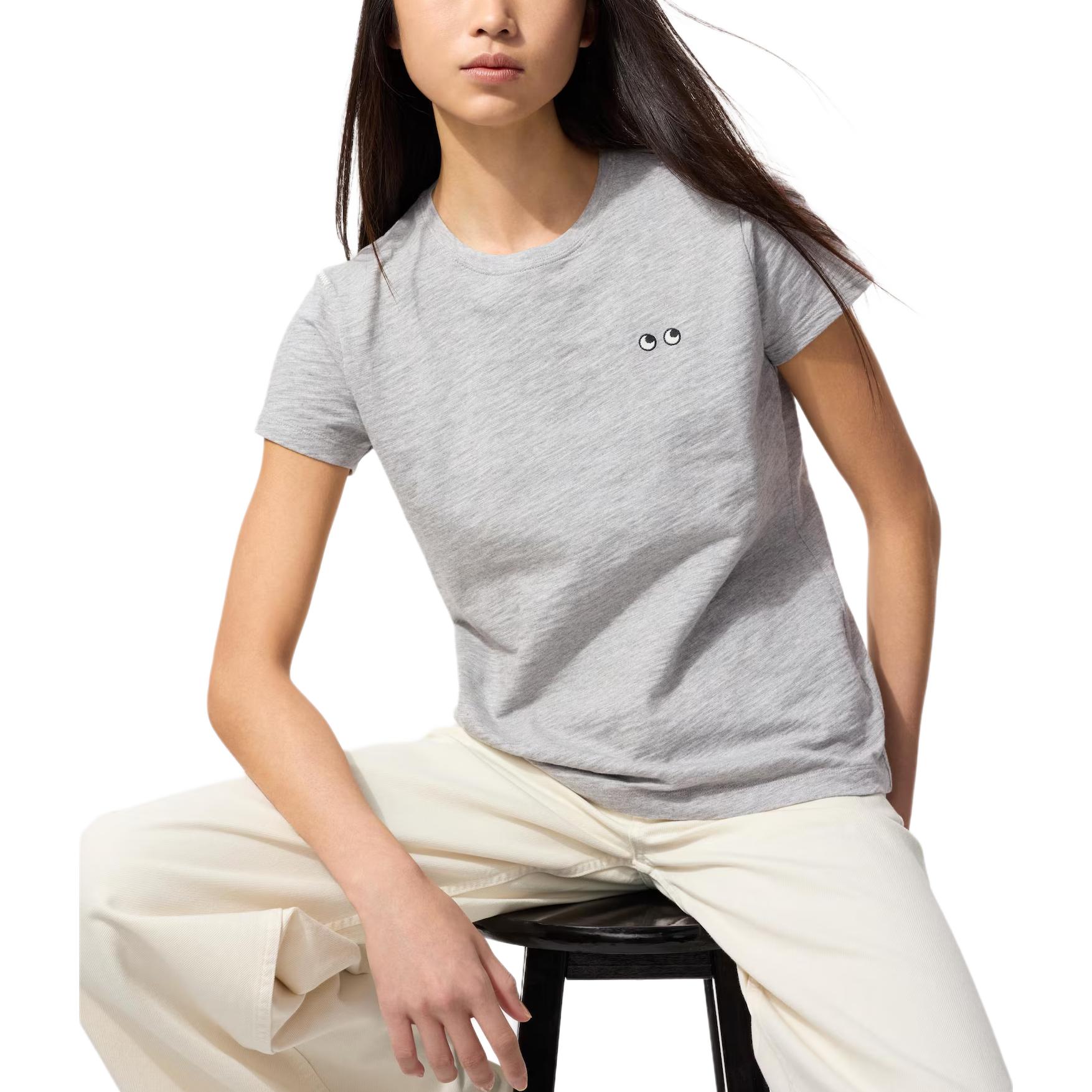 

Футболка Anya Hindmarch SS25 Regular женская UNIQLO, серый