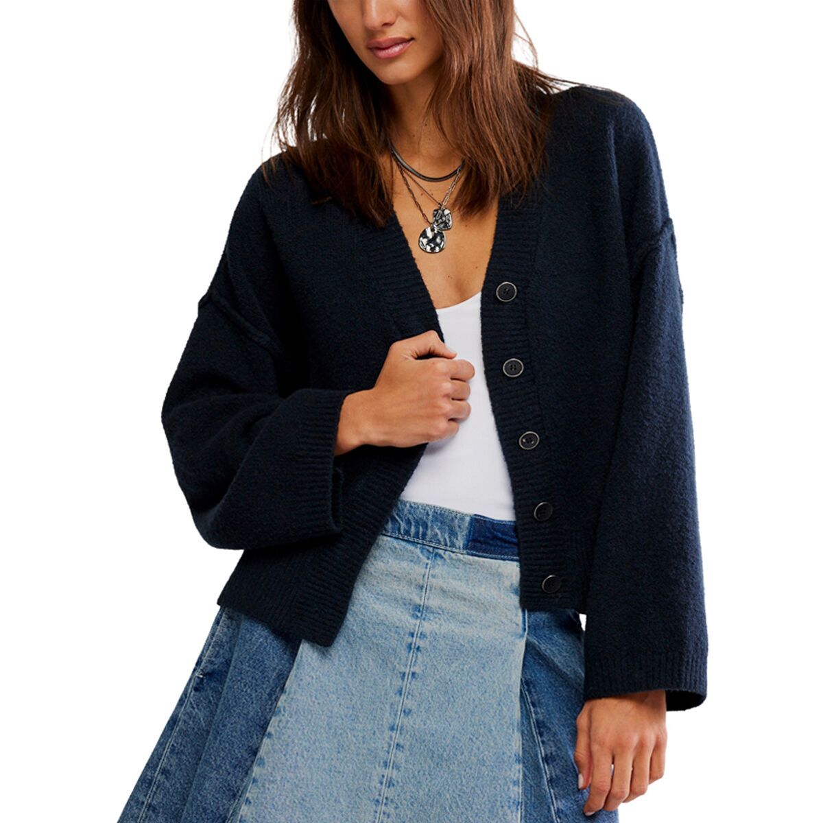 

Кардиган Cool Of The Night Free People, черный