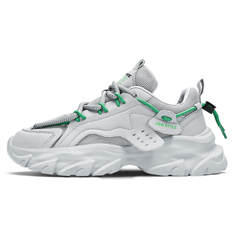 

YIVELOVE Антискользящие износостойкие массивные низкие кроссовки мужские серые, цвет Gray