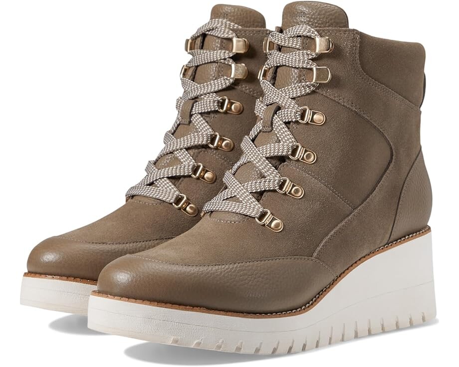 

Ботинки Cole Haan Zerogrand City Wedge Hiker Waterproof, цвет Dark Morel/Ivory Waterproof