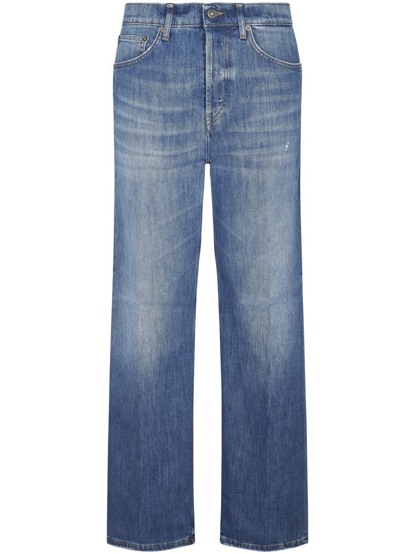 

Высокие брюки прямого кроя Dondup, синий