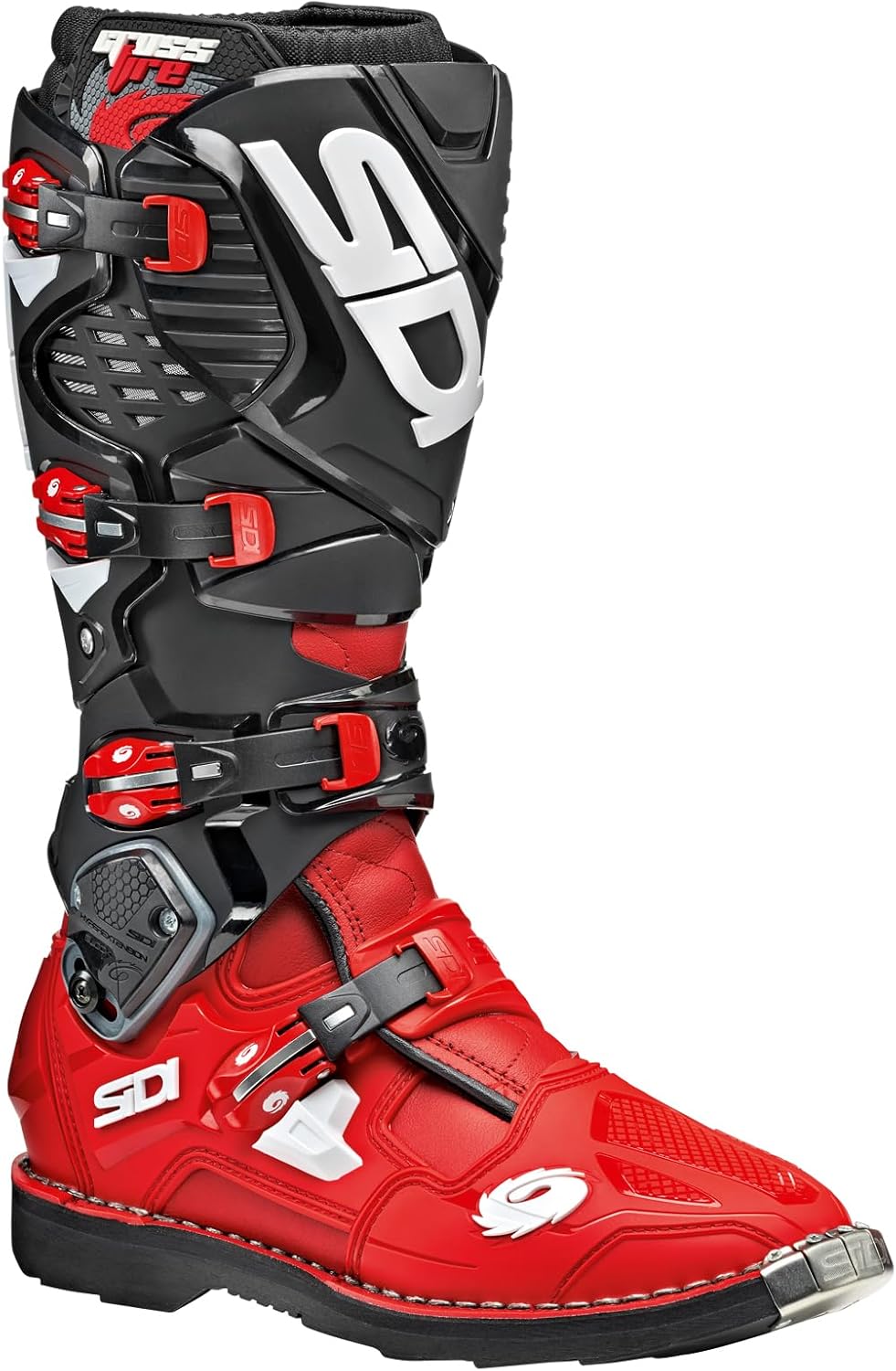 

SiDI | Внедорожные мотоциклетные ботинки, профессиональные мотокроссовые ботинки для мужчин CROSSFIRE 3, регулируемые и сменные пряжки, система Flex, блок гиперразгиба, черный