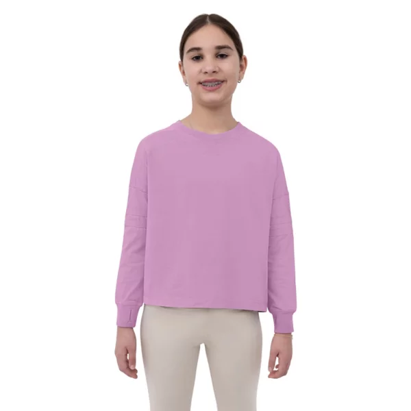 

Девчачья оверсайз толстовка с длинным рукавом 7-16 лет Layer 8, цвет lavender