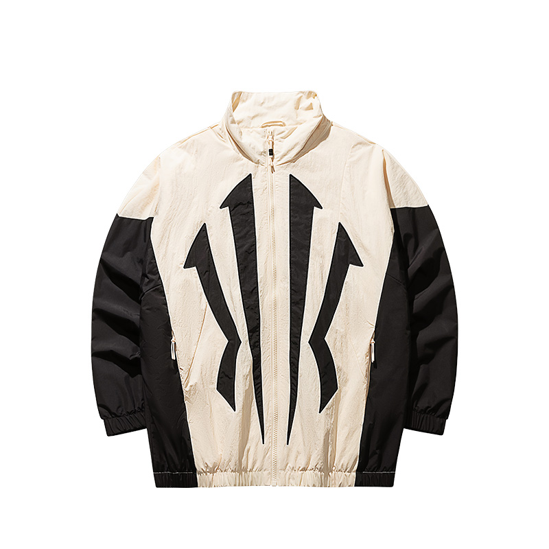 

ANTA Куртка баскетбольная унисекс базовая черная с белым, Basic Black/Moon White