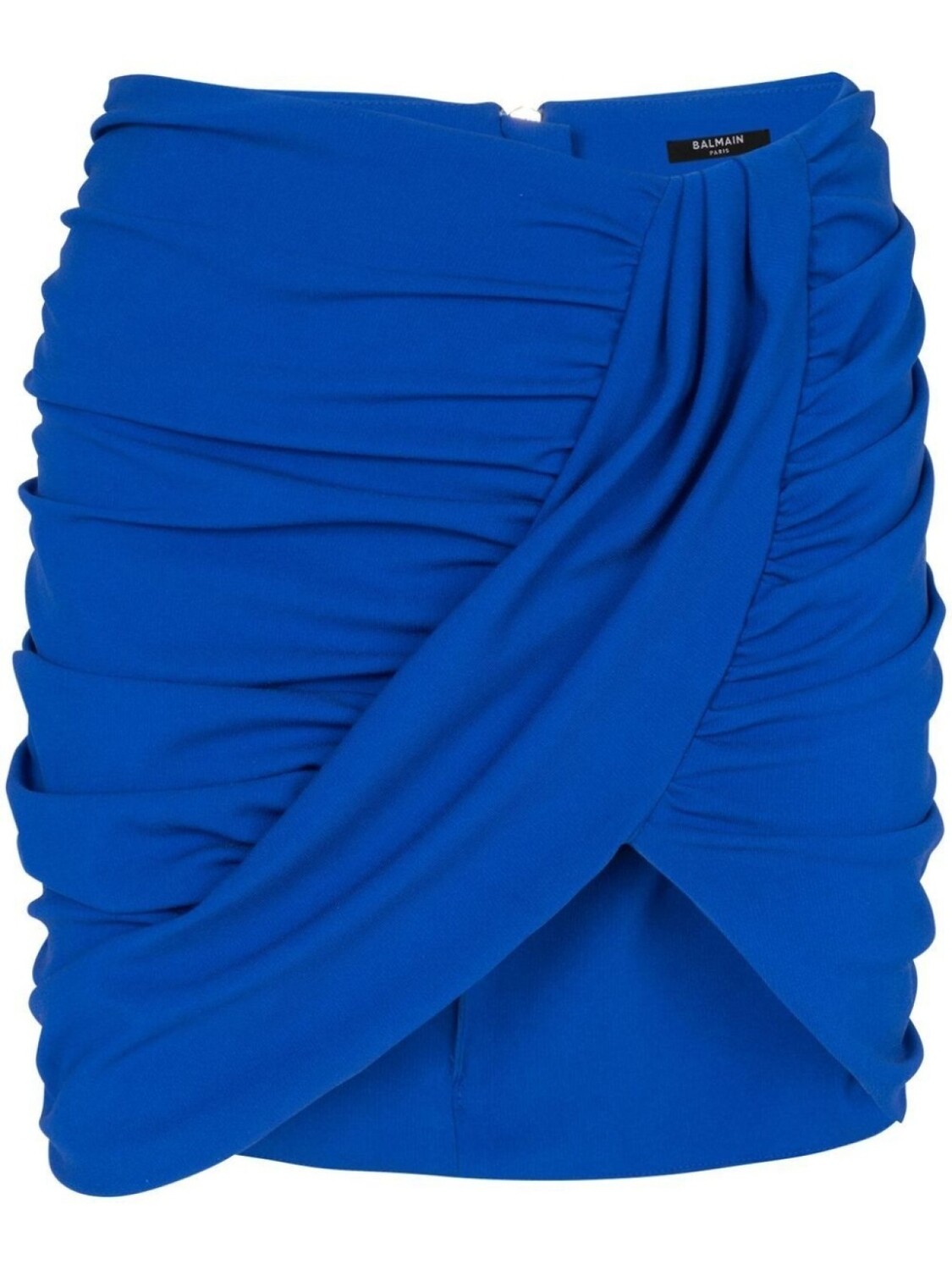 

Balmain ruched mini skirt, синий