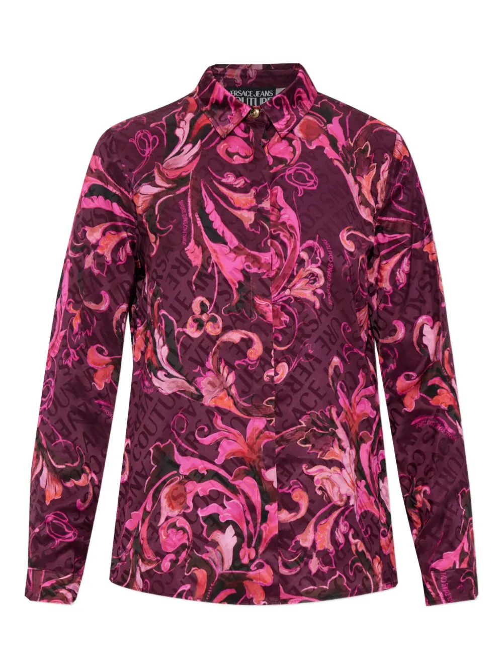 

Рубашка с длинными рукавами и принтом Versace Jeans Couture, розовый