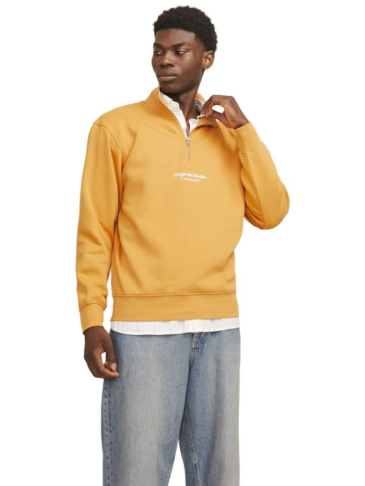 

Пуловер Jack & Jones JORVESTERBRO QUARTER ZIP, оранжевый