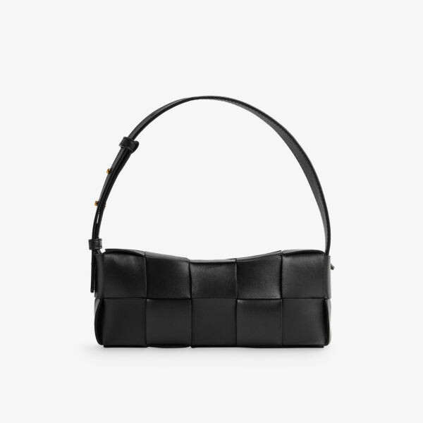 

Кожаная сумка через плечо Cassette Intrecciato Bottega Veneta, черный
