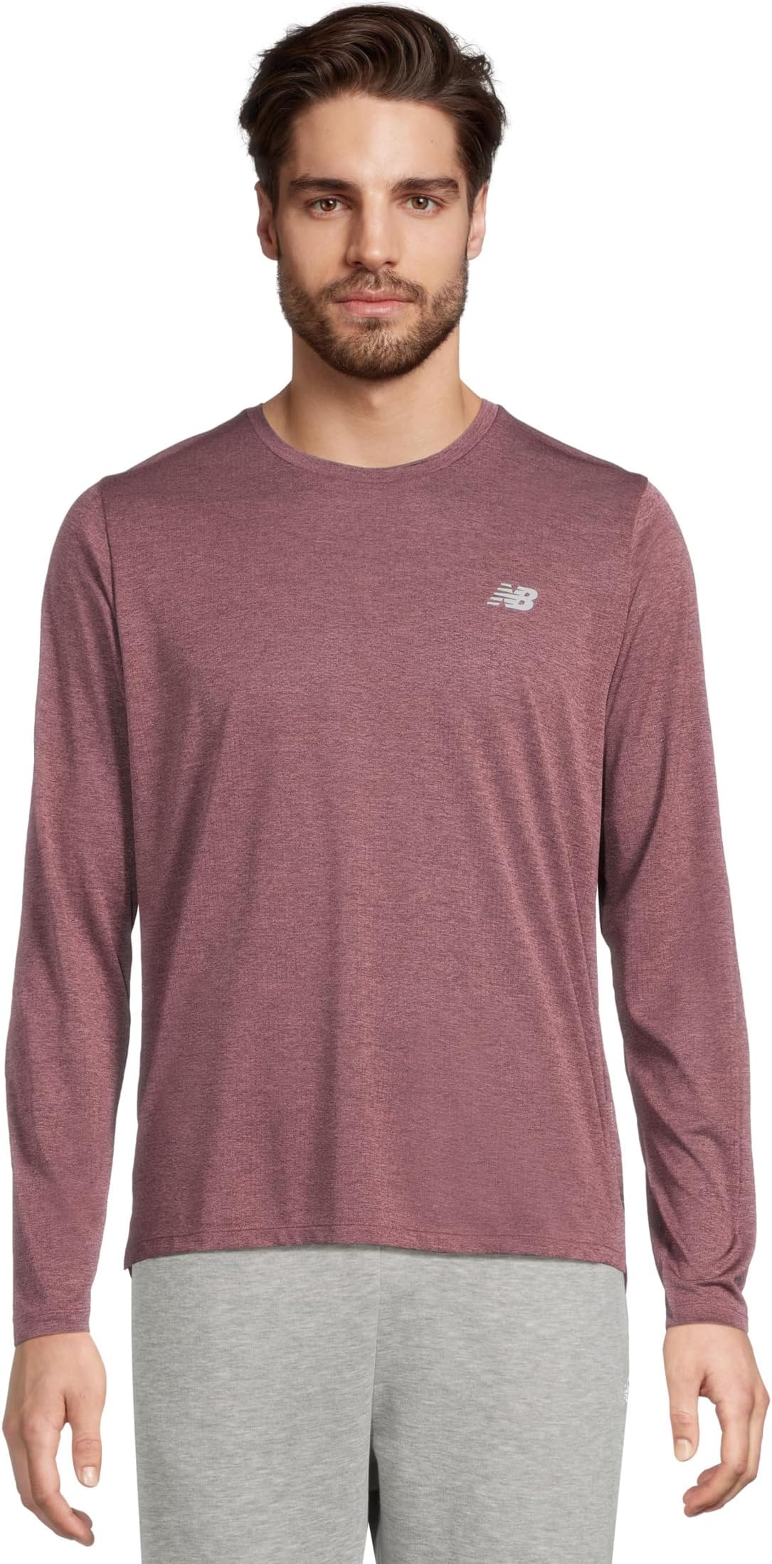 

Футболка New Balance Athletics Long Sleeve, цвет Faded Plum