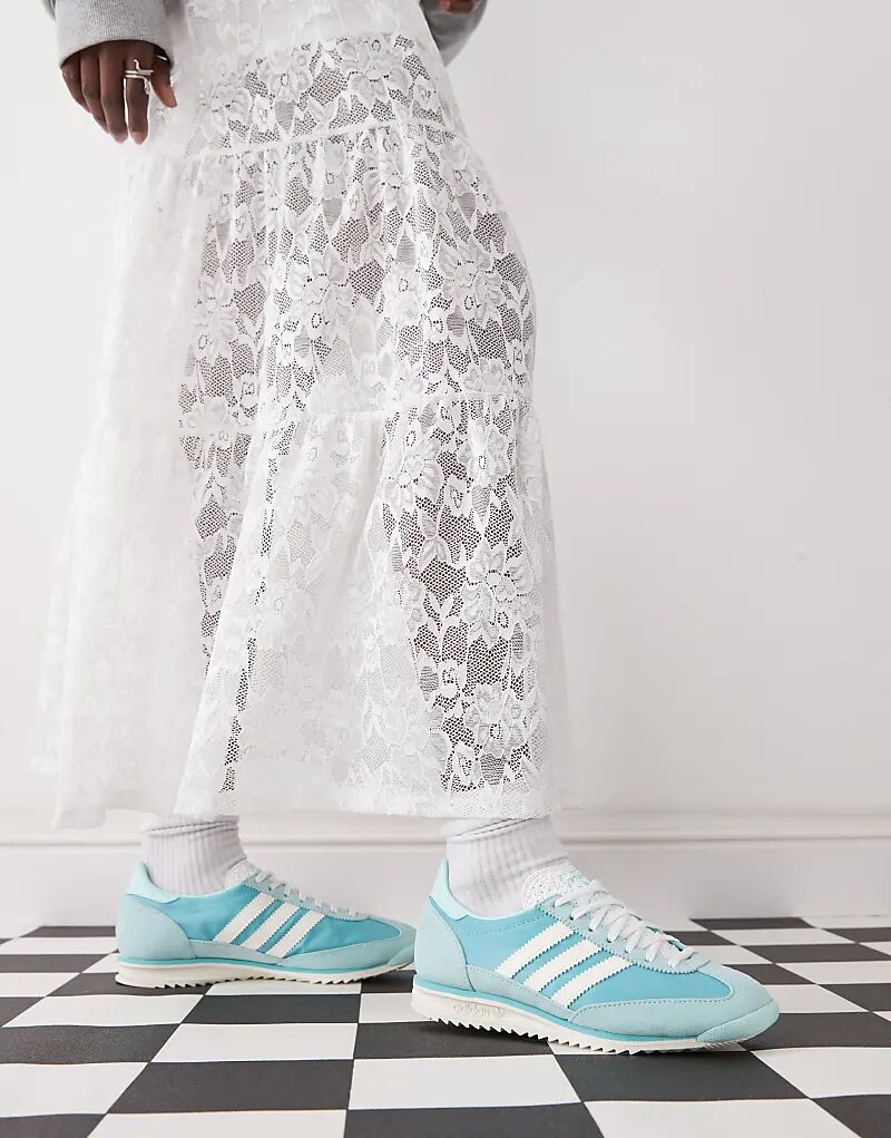 Кроссовки SL 72 OG мятного и белого цветов adidas Originals