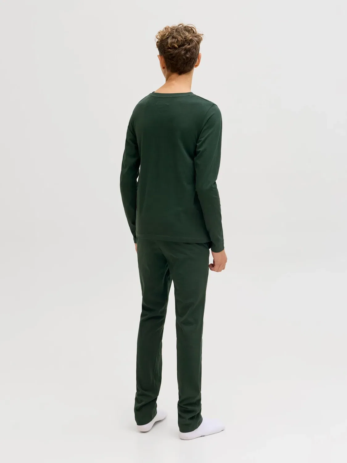 Лонгслив с круглым вырезом, JACK & JONES Junior, scarab — фото 4