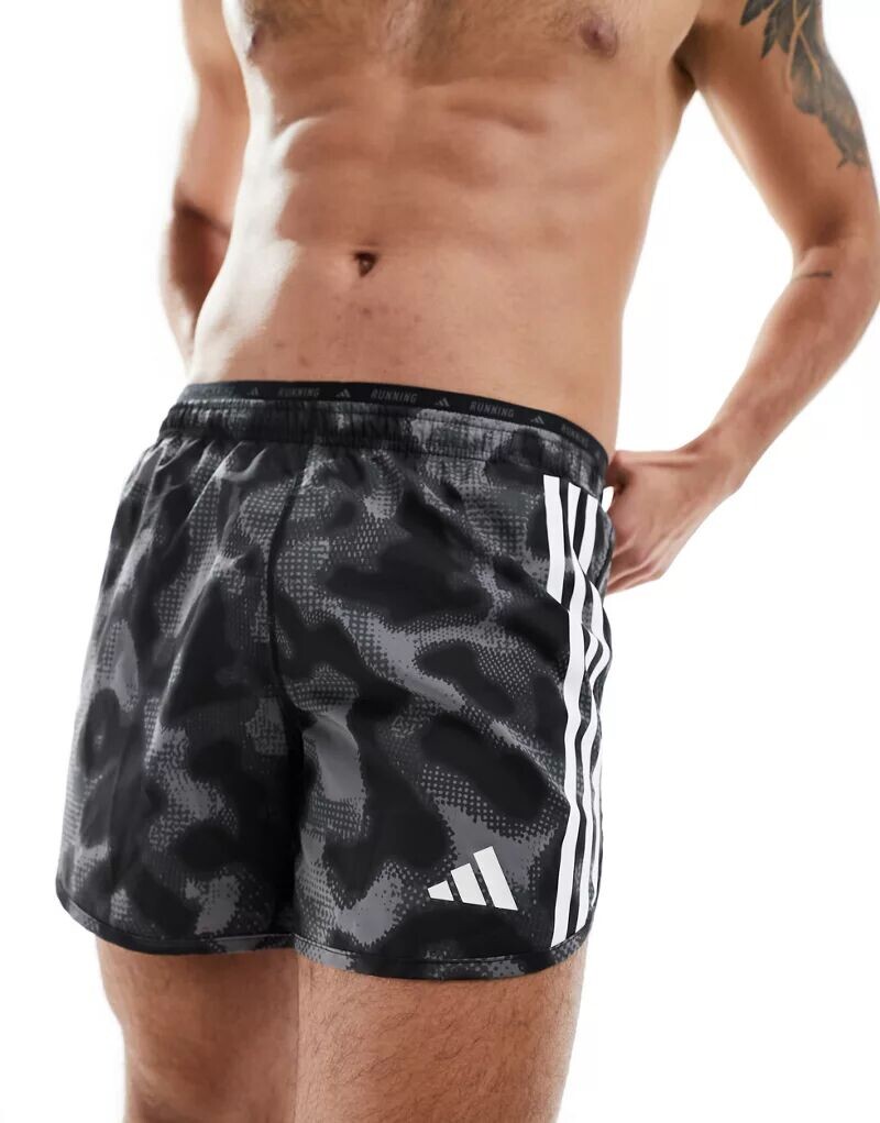 

Черные беговые шорты с принтом adidas Running Own The Run adidas performance